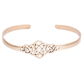 Windalf Alesia Women's Bangle Diameter 6 cm Celtic Knot High-Quality Bronze, 17 centimetres, Bronze