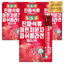 Pure Foods 300 Dalton Real Pomegranate Young Low-Molecular Fish Collagen Jelly 4 Boxes (60 Packets) / 순수식품 300달톤 진짜 석류 어린 저분자 피쉬 콜라겐 젤리 4박스(60포)