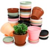 Frcctre 30 Pack 4 Inch Plastic Planter Pots, Small Flower