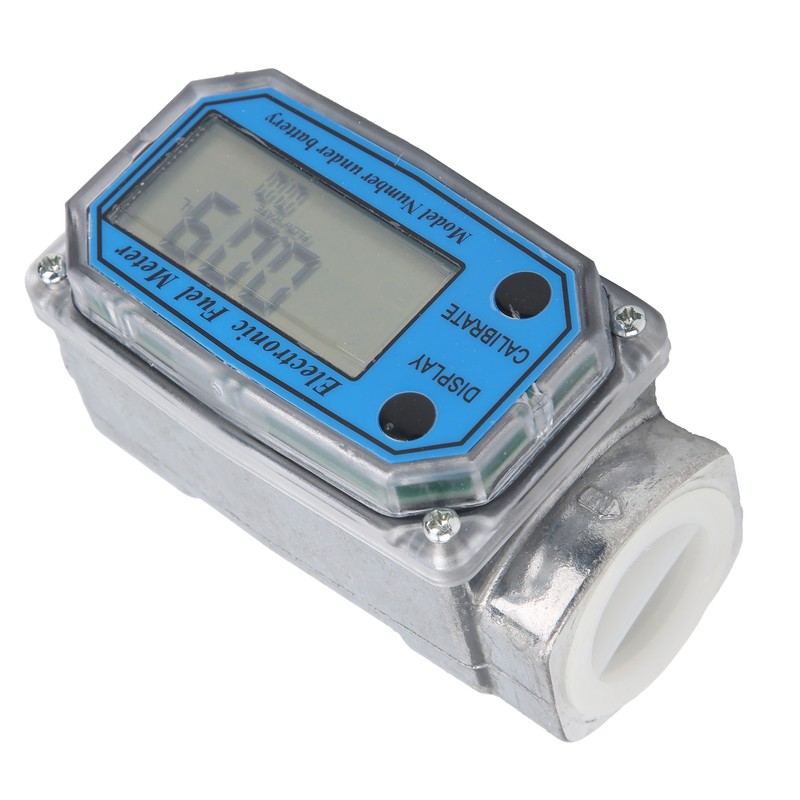 Digital Turbine Flow Meter Blue for Fuel Pump Gasoline Measuring