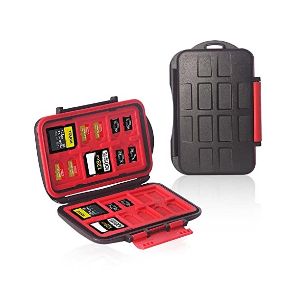 LYNCA 36 Slots Memory Card Case Holder Water-Resistant Anti-Shock Carrying