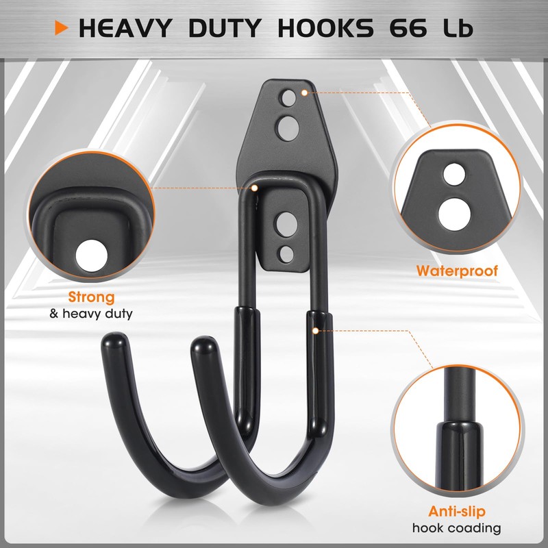 Pruite Hose Hanger Wall Mount 2 Pack,Heavy Duty Hose Holder