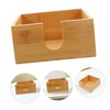 Ipetboom Bamboo Tissue Storage Box Multi Function Square Napkin Holder