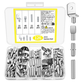 Shelf Pins Kit, 120 Pcs/4 Styles Shelf Pegs Kit, 5mm 6mm Shelf Support Pins, Shelf Bracket Pegs, Nickel Plated Cabinet Shelf Pins Support for Kitchen Cabinet Bookcase Shelf Furniture Pins Pegs