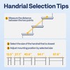 VIVOHOME 2-Pack Hand Rails for Outdoor Steps, Wrought Iron Railing,