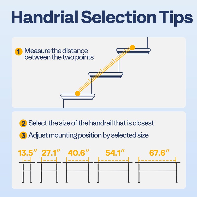 VIVOHOME 2-Pack Hand Rails for Outdoor Steps, Wrought Iron Railing,