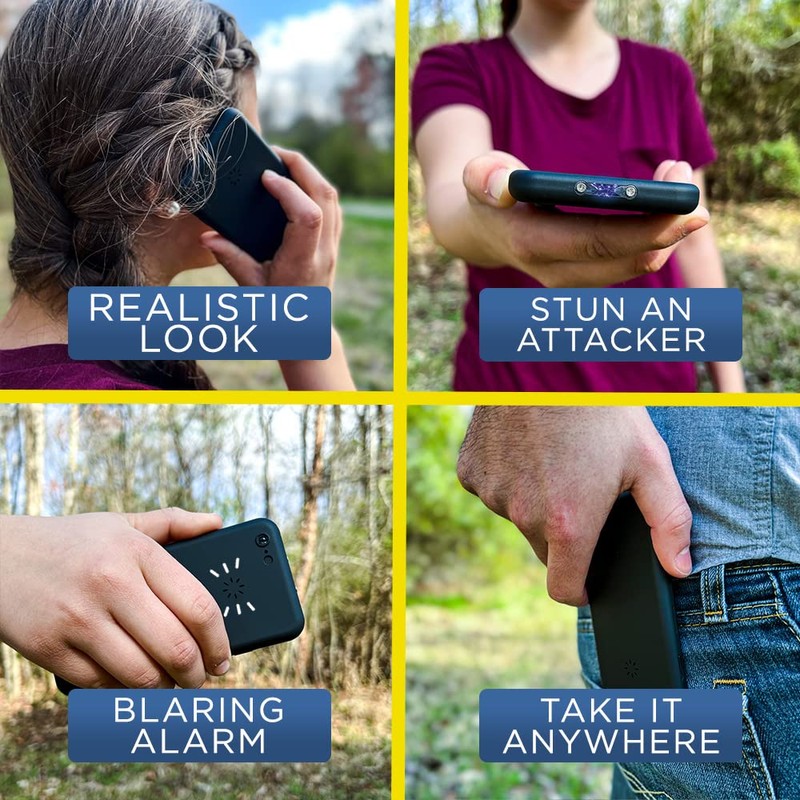 Streetwise High Voltage Cell Phone Stun Gun Flashlight with Loud