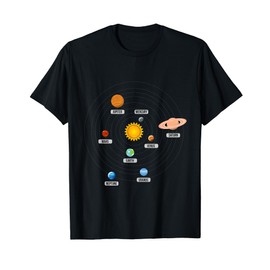 Solar System Planets with Names T-Shirt