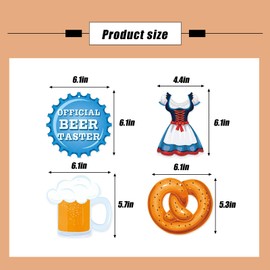 EULAPGOE 18-Piece Oktoberfest Decoration Set, Oktoberfest Hanging Decoration with Bavarian Bunting, Bavarian Spiral Garland for Oktoberfest Party, Bavaria Decoration