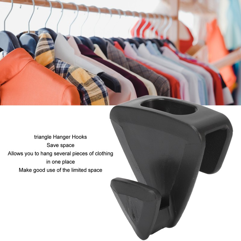 18pcs Clothes Triangle Hooks Space Saving Plastic Clothes Hanger Connector