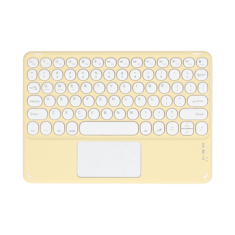 Touch Wireless Keyboard Round Keycaps Ergonomic Design Ultra Thin Smart