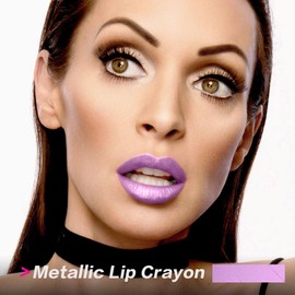 FOCALLURE Ultra Chic Metallic Lipstick,Rich Vitamin E Lip Crayon,Lightweight Shinning Color without Drying or Fading,Long Lasting Lips Makeup,#20 Lavender