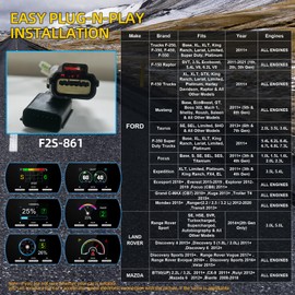 Throttle Response Controller 9 Drive Modes Smart Electronic Racing Accelerator Compatible with Ford F150 F250 Raptor Fusion Focus Grand Mondeo Mustang Ranger Transit Mazda 5 6 BT-50 CX-9 (861-Upgrade)