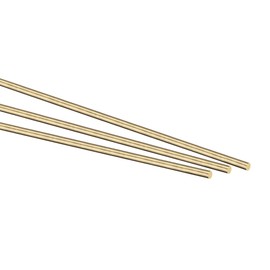 TOP-VIGOR 4pcs 2mm x 100mm Solid Round Brass Rod, Metal Solid Round Shaft Rods Lathe Bar Stock for DIY Car Helicopter Airplane Mode