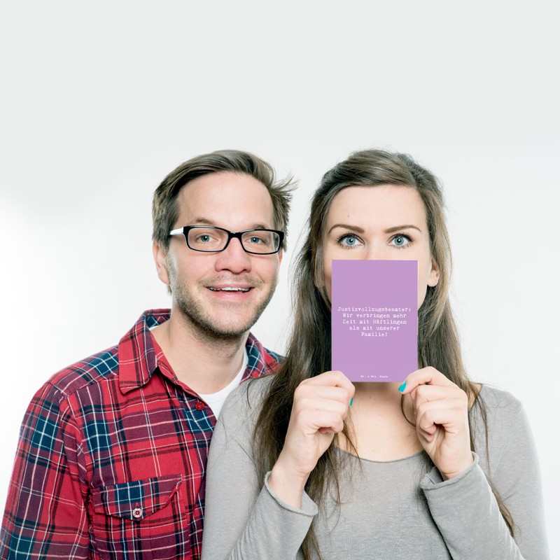 Mr. & Mrs. Panda Postcard Saying Justizvollzugsbeamter: Wir verbringen mehr