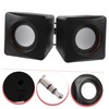 Mipcase 1Pair Mini Wired USB Computer Speaker Compact Desktop Speaker