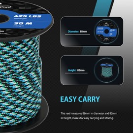 Abma Cord Paracord 425 lbs 3mm 100% Nylon 30M - Python