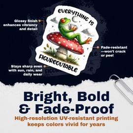 (2 Pack) Motivational Frog Stickers Sticker - 2 Pack - 5" On Longest Side - Made in USA - PLDFS10524