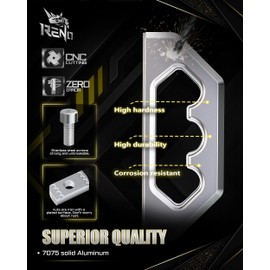 RENO Bed Rail Cleats, Tie Down Anchors Fits for Utili-Track Bed Rail System Compatible with 2005-2024 Frontier / 2004-2024 Titan, Replaces OEM 999T7-ZV00A (Aluminum, Black, 2PCS)