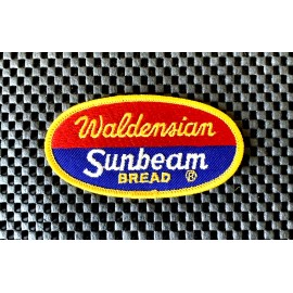 WALDENSIAN SUNBEAM BREAD EMBROIDERED SEW ON PATCH SOUTH CAROLINA 3 3/4" x 2" NOS