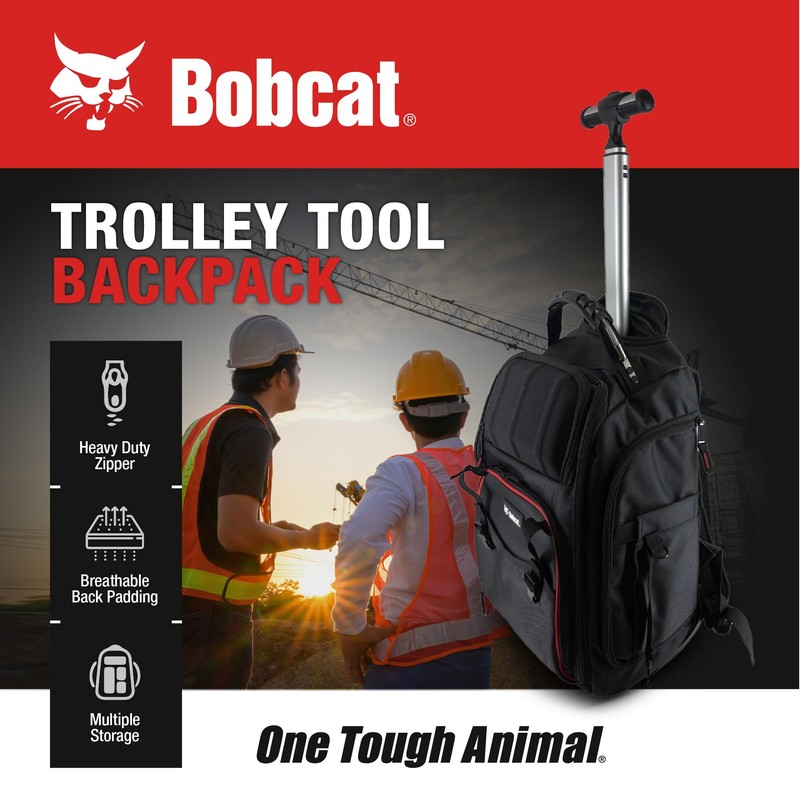 Bobcat Rolling Tool Bag with Organizer & EVA Pocket -