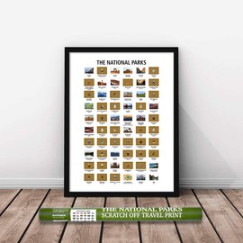 Mappinners The National Parks Scratch Off Travel Print 16x20