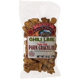 Manda Chili Lime Pork Cracklins 6oz (6 Pack)