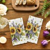 Horaldaily 100 Spring Disposable Paper Decorative Guest Napkins, Sunflower lavender