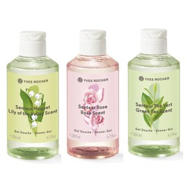 Yves Rocher Variety 3 Pack: 3 geles de ducha (200 ml c/u) aromas variados FRESCOS Florales/Herbales