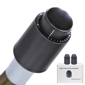 Niuaccess Vacuum Wine Stopper W/Pump, 2-Pack Wine Preservers Savers, Wine Bottle Sealer Blocker, Gifts for Wine Lovers | Reusable Wine Accessories, No Worry Waste Wine