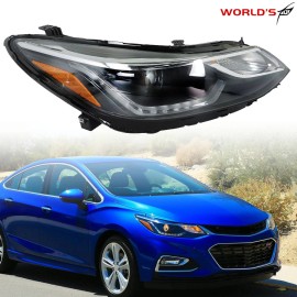 SEBLAFF For 2016 2017 2018 Chevy Cruze Projector Headlight Halogen w/ LED DRL Right Side