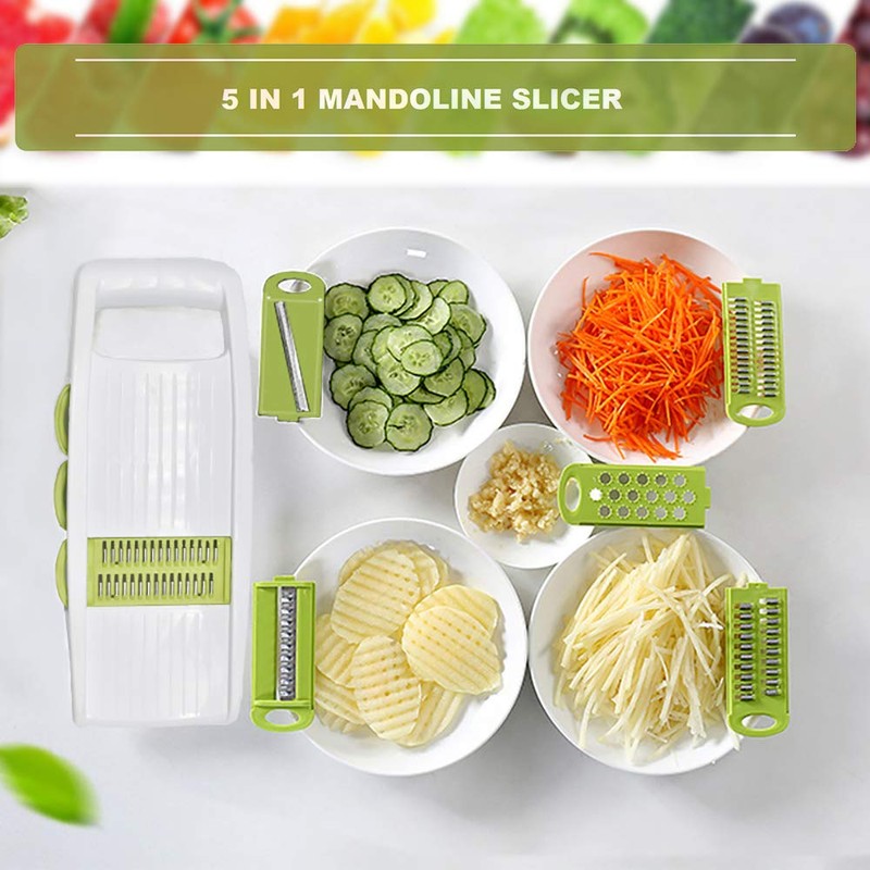 NACOLUS 5 in 1 Mandoline Slicer Vegetable Slicer Mandolin Multi