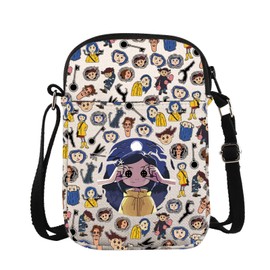 Cartoon Movie Crossbody Bag Horror Lover Gift Fantasy Cartoon Movie Fans Carry-on Bag (WT-Cora CB CA)