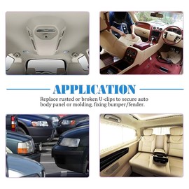 JNNJ Pack of 20 Car U Type Nut Clip Assortment, Galvanised Car U Nut and Screw Assortment Kit, M6 Sports Bike Fairing, Spire Speed Clips, for Dash Door Panel