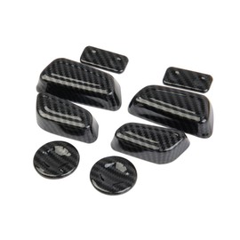 Fewshaw Carbon Fiber Front Seat Adjustment Button Panel Trim Accessories for Toyota Tundra 2022+ Sequoia 2023+ Tacoma 2024+ 4Runner 2025+(Button Cover)