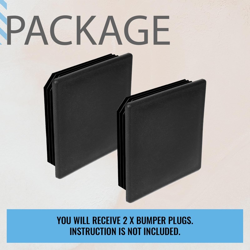 HECASA 2Pcs 4" RV Bumper Plug End Cap Compatible with