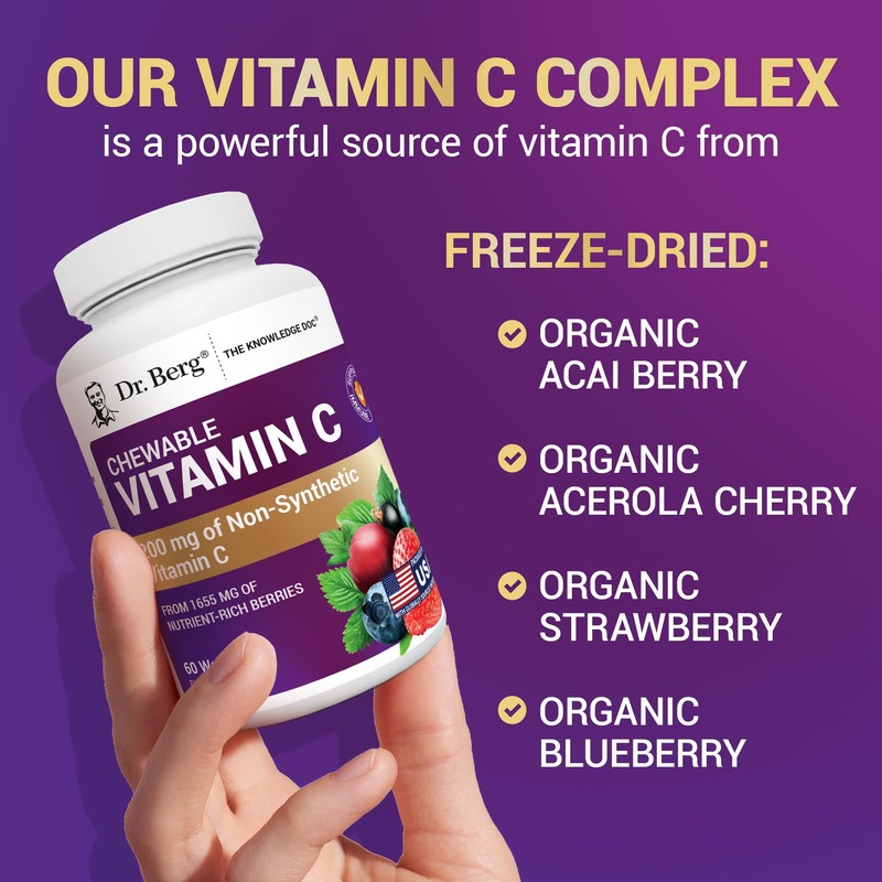 Dr. Berg Chewable Vitamin C Complex - Made with Organic,
