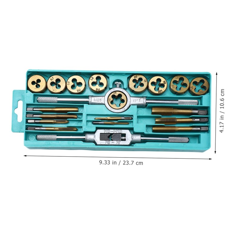 KONTONTY 1set Tap Die Tool Kit for Fine Thread Processing