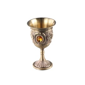 Kopida European Style Vintage Metal Wine Glass Mini Chalice Goblet Carved Rose Cup Luxurious Goblet for Home Decor, Party Supplies, Bar Tools, Gifts