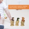 3PCS Cute Hatching Growing Dinosaur Eggs Model with Base for
