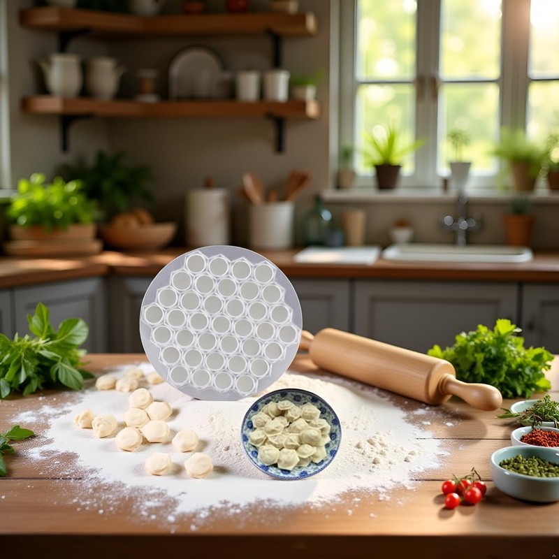 Silver Ravioli Dumpling Mold, 37 Holes Metal Ravioli Maker, Russian