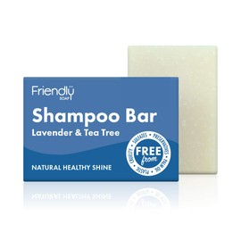 Friendly Soap Handmade Natural Lavender & Tea Tree Shampoo Bar - Antibacterial, Rich, Nourishing 95g