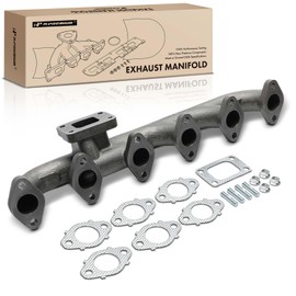 A-Premium Exhaust Manifold Kit W/Gaskets, Nuts, Bolts & Flange [5.9L] Compatible with Dodge Ram 2500 2004-2009, Ram 3500 2004-2008