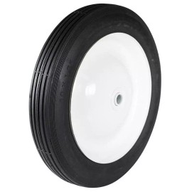 Stens 10" x 1.75" Steel Ball Bearing Wheel - Universal Fit, Rib Tread, 1/2" Bore