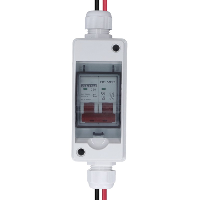 2P Photovoltaic System DC Miniature Circuit Breaker Solar IP65 Waterproof