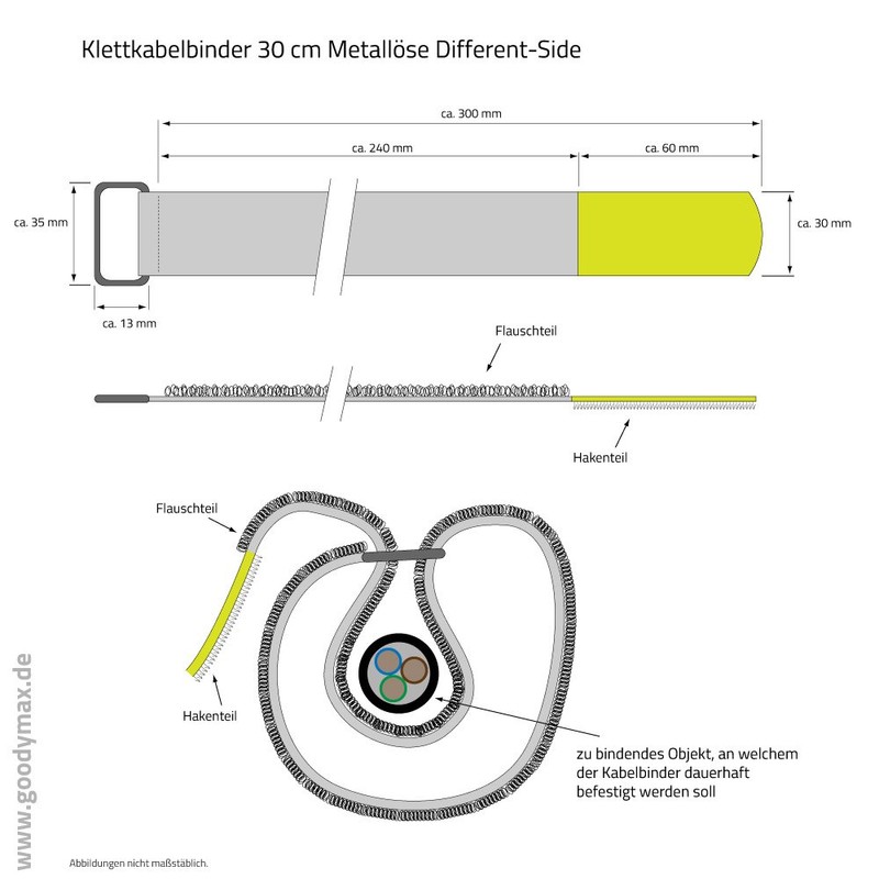 10 x Velcro Cable Ties Straps – Velcro DS/On Different
