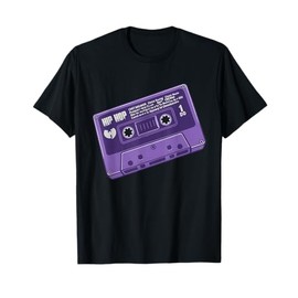 Purple Cassette Tape Retro Vintage 90s Hip Hop Music Lover T-Shirt