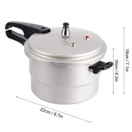 Household Pressure Cooker, 5L Pressure Cooker with Steaming Layer, Explosion Proof Cooking Pot for Gas Stove Electric Ceramic Stove