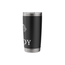 Funny Cat Daddy Father's Day From Cat Whiskers Silhouette Stainless Steel Insulated Tumbler