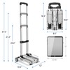 KEDSUM Mini Luggage Cart with Wheels Foldable, Lightweight Aluminum Trolley